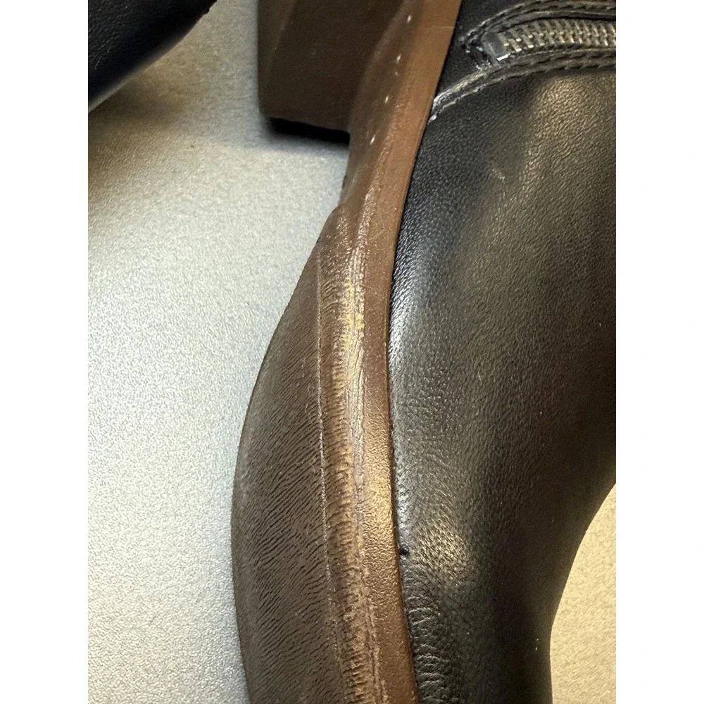 Lucky‎ Brand Basel Black Leather Ankle Boots LK-BASEL 9.5M Womens Booties